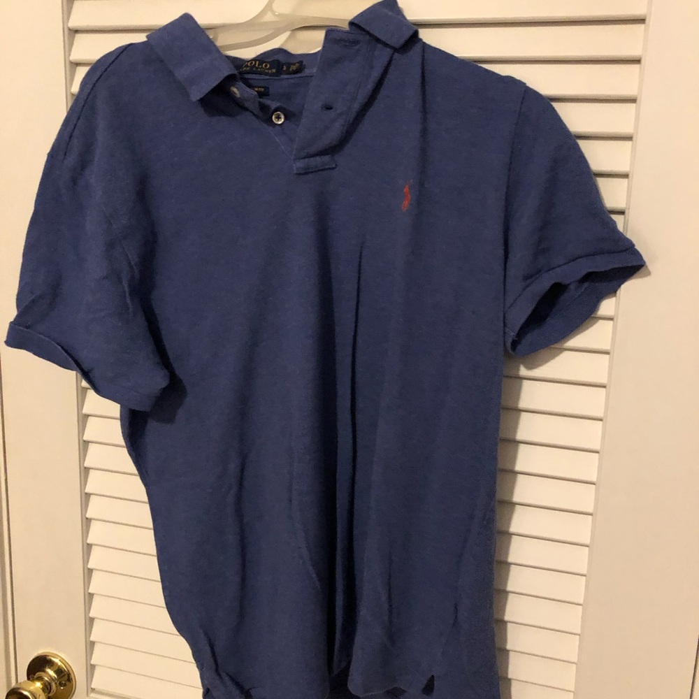 Blue polo shirt